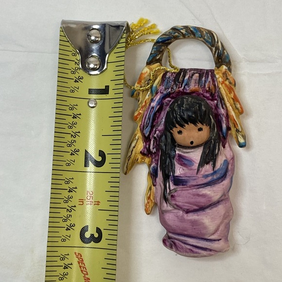 Vintage Christmas Goebel DeGrazia Village Ornament "Pink Papoose" - Picture 4 of 5